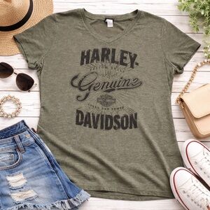 Harley-Davidson Olive Green Short Sleeve Tee